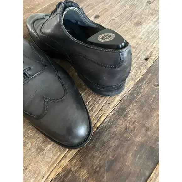 Edward Green Oxford Casual Dress Shoe Dark Gray Size 8.5 E JP